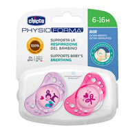 Chupete Physio Air Látex Rosa-Lila 6-16 Meses  2ud.-200280 0